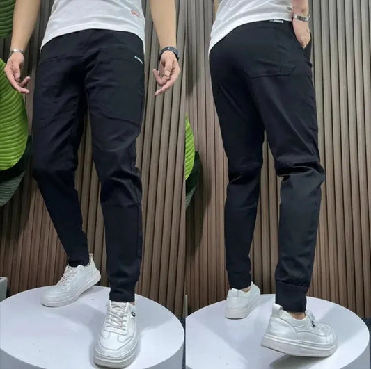 🔥Köp 2 gratis frakt-Mäns High Stretch Multi-pocket Skinny Cargo Byxor👖