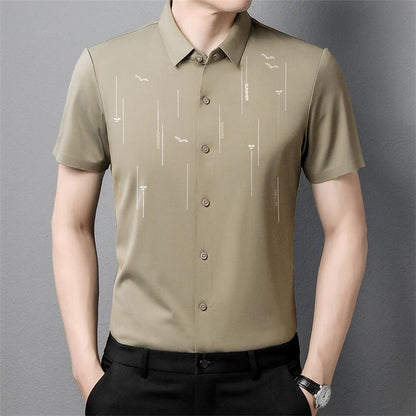 2024 Sommar Anti-rynkor Ice Silk Shirt