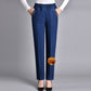 Damjeans med sidofickor och elastisk midja